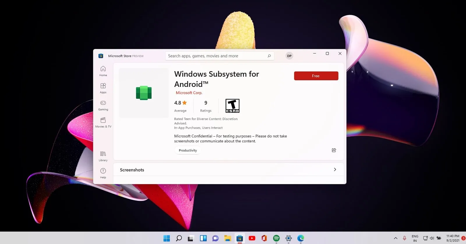 Transmisión de video de integración de Android con Windows 11