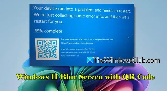 使用二維碼解決方案修復 Windows 11 藍色畫面錯誤