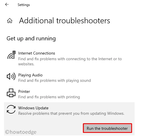 Narzędzie do rozwiązywania problemów z usługą Windows Update