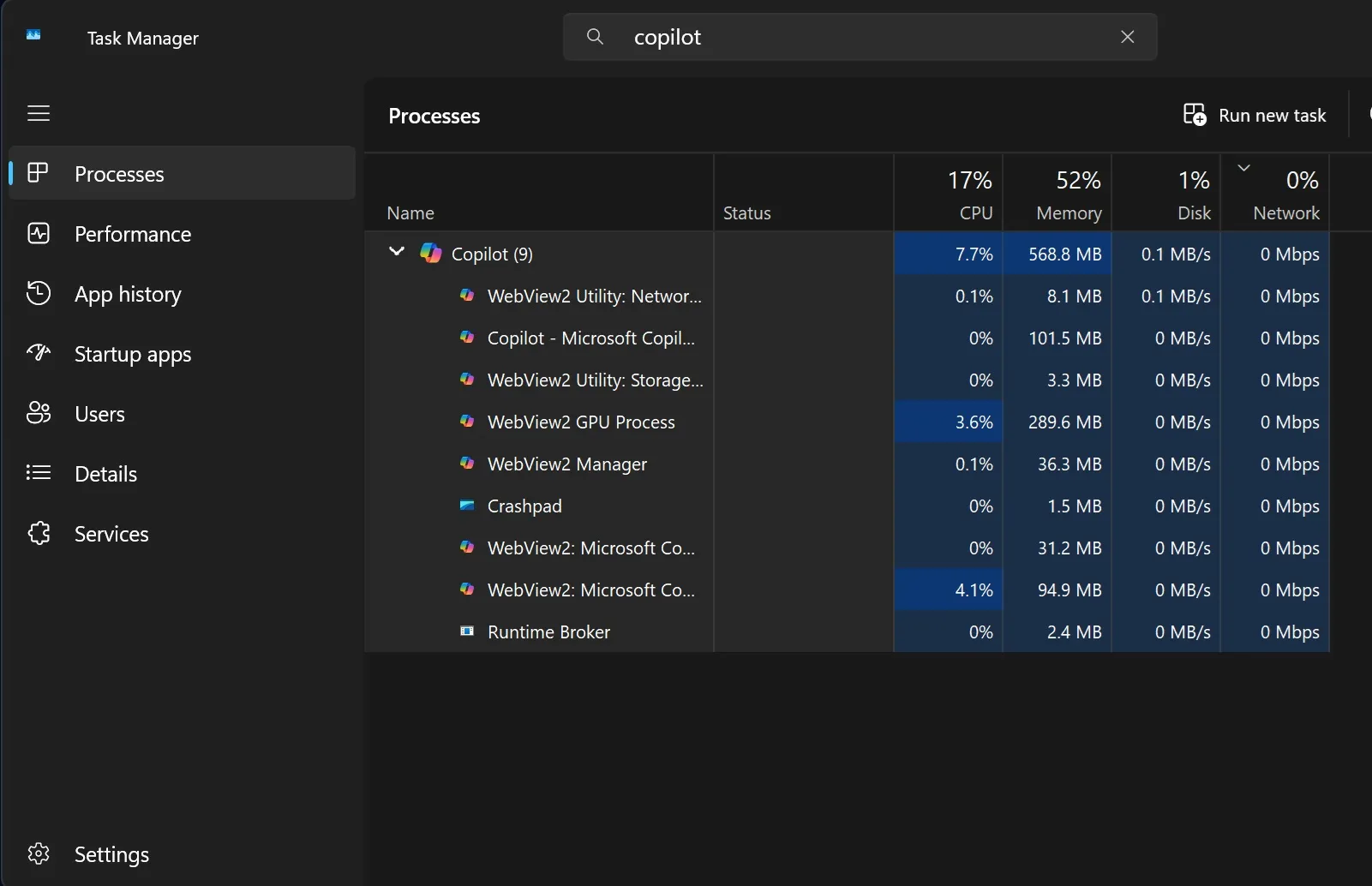 Copilot Native WebView