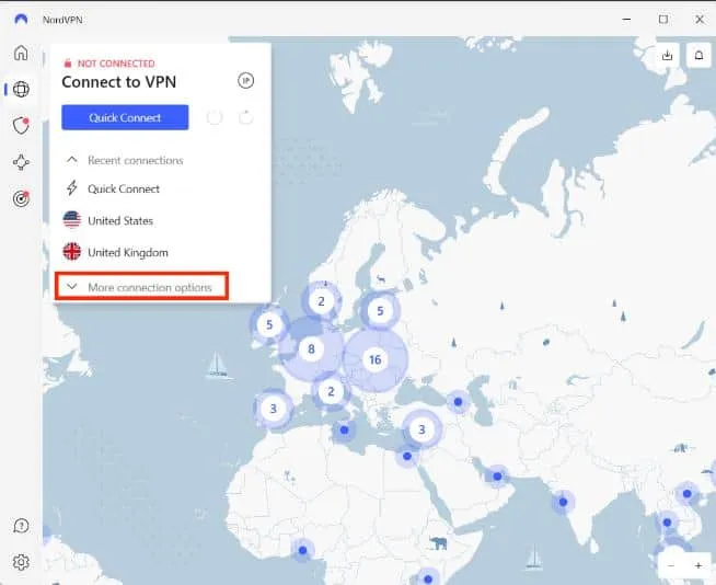 NordVPN 更多連線選項