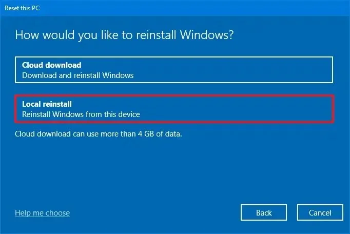 Windows 10重置本機重新安裝